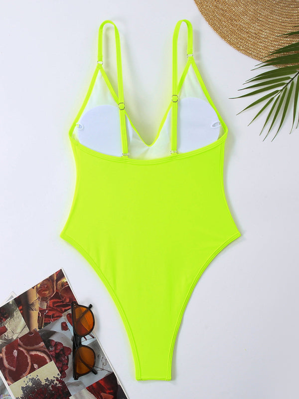 Simple Women's One-Piece Swimsuit