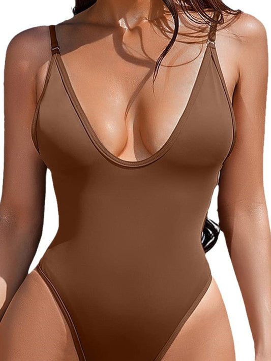 Simple Women's One-Piece Swimsuit