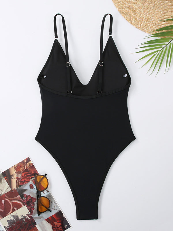 Simple Women's One-Piece Swimsuit