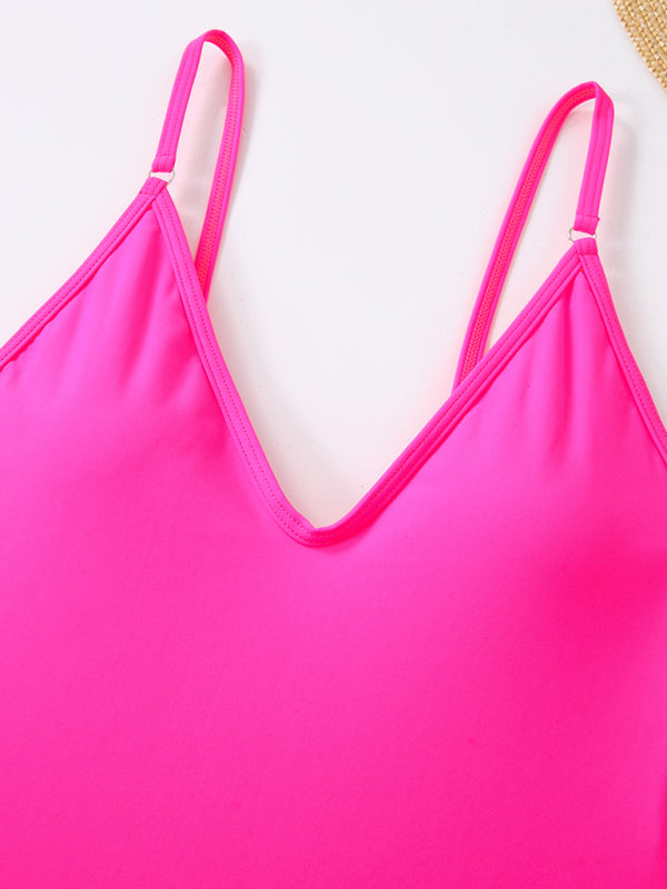 Simple Women's One-Piece Swimsuit