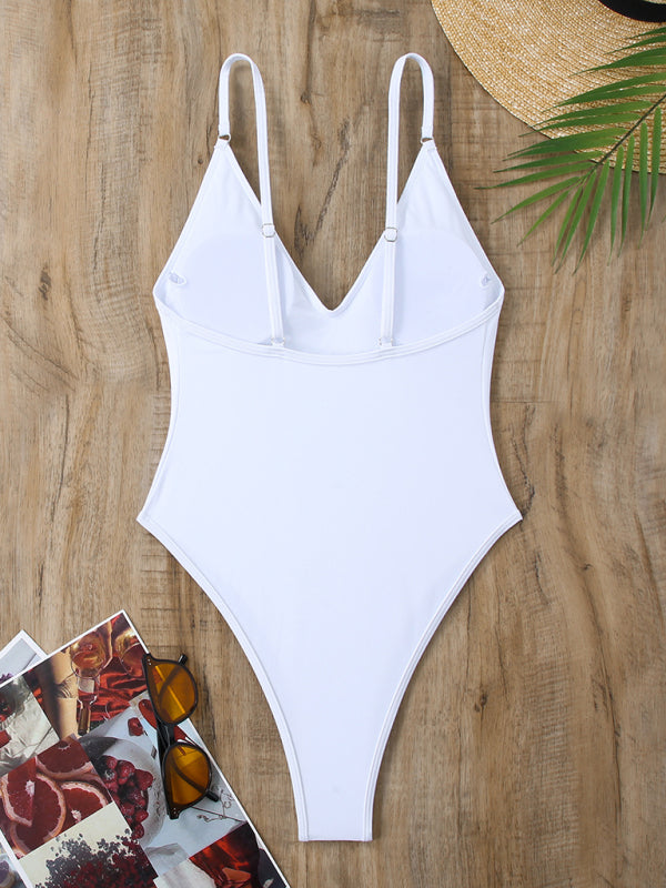 Simple Women's One-Piece Swimsuit