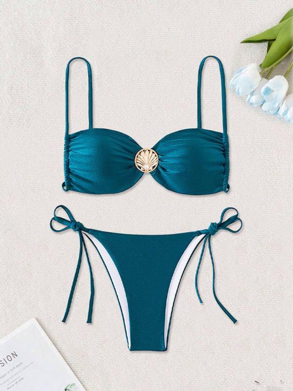 Backless Metal Pin Bikini