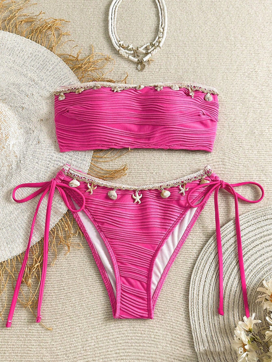 Sexy Starfish Shell Tassel Swimsuit Bikini