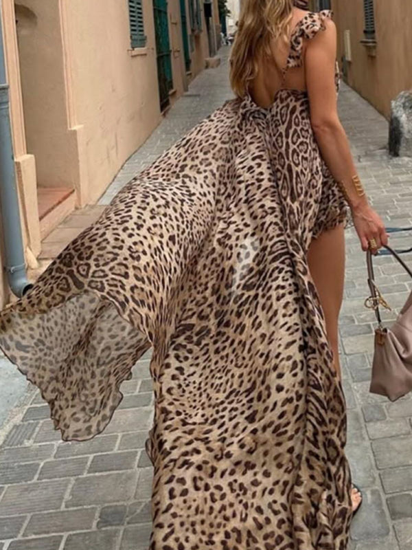 Chic Leopard Holiday Skirt Set