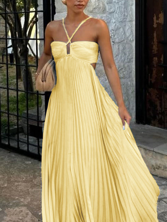 Chic Pleated Strapless Dress
