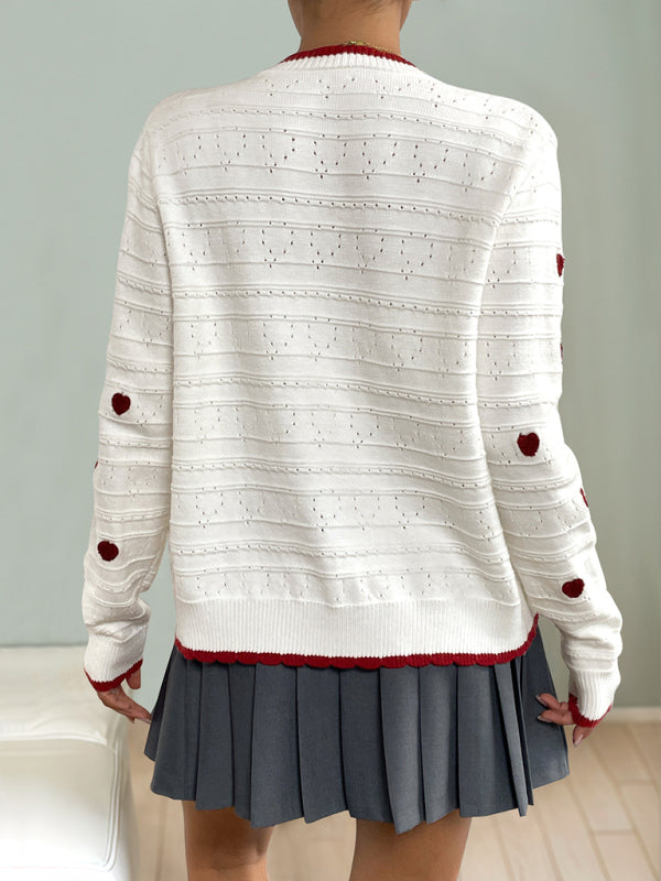 Heart Jacquard Cardigan