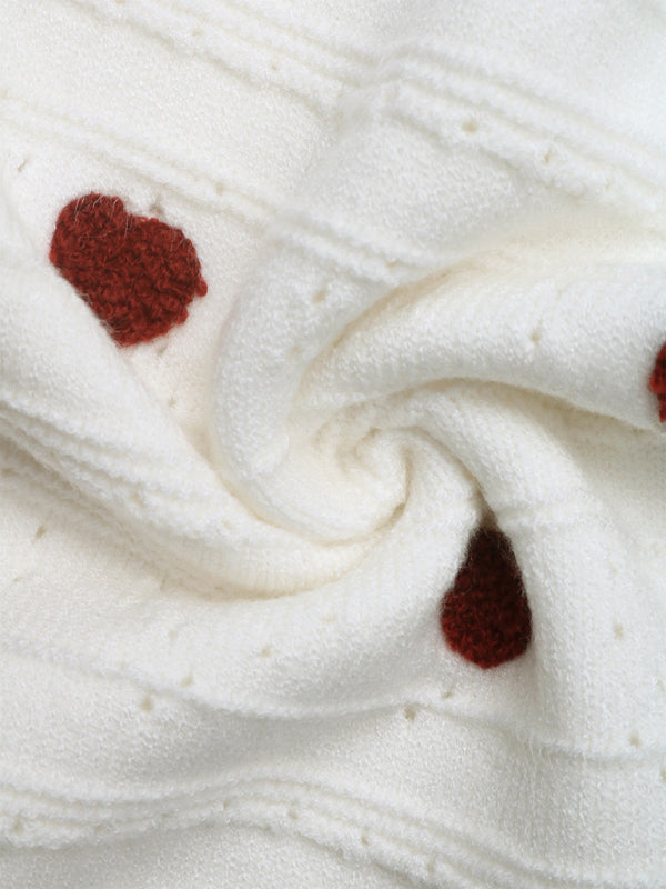 Heart Jacquard Cardigan