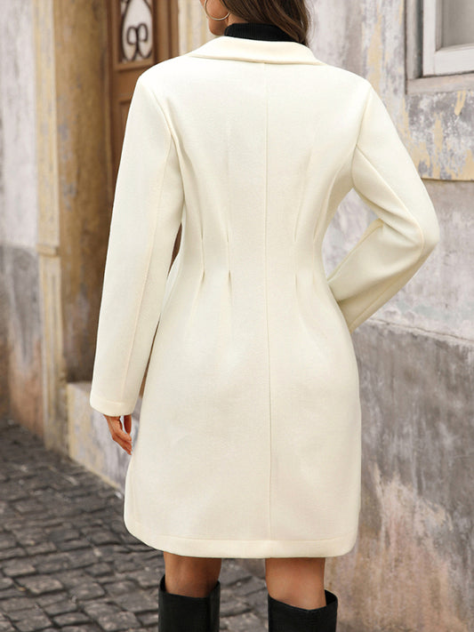 Elegant Chanel Style Coat With Pearl Buttons