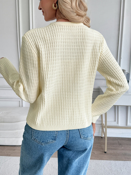 Casual Metal Button Cardigan