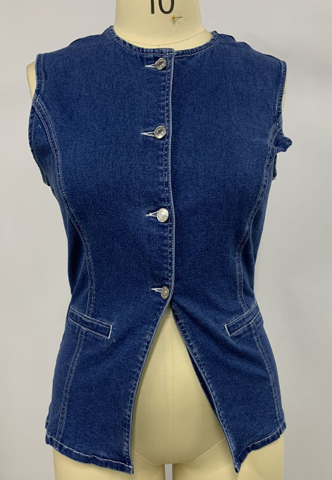 Women's v-neck with long sleeveless pullover vest